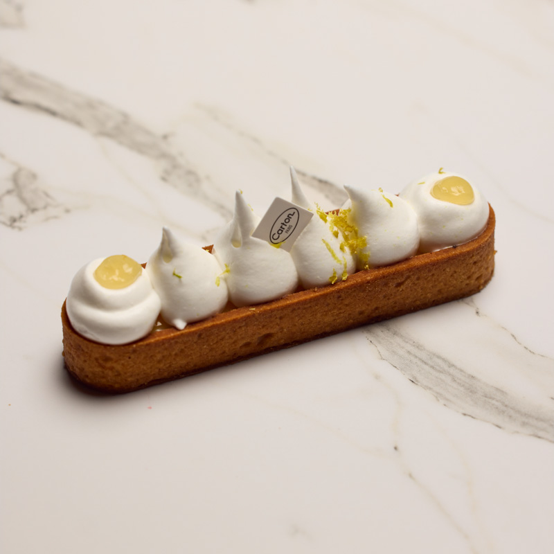Une pâtisserie au citron de la boulangerie pâtisserie Carton à Paris